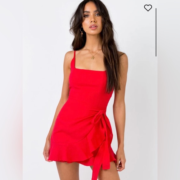 Princess Polly- Love Lane Mini Dress Red US 2 - Picture 1 of 2